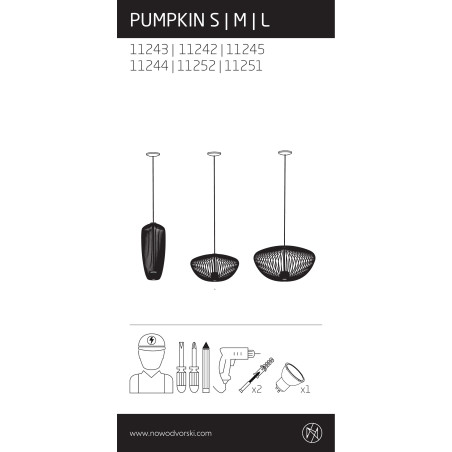 Lampa wisząca druciana Pumpkin 70cm terracotta Nowodvorski