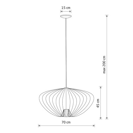 Lampa wisząca druciana Pumpkin 70cm grafitowa Nowodvorski