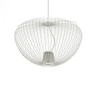 Lampa wisząca druciana Pumpkin 54,5cm jedwabisty szary Nowodvorski