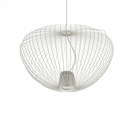 Lampa wisząca druciana Pumpkin 54,5cm jedwabisty szary Nowodvorski
