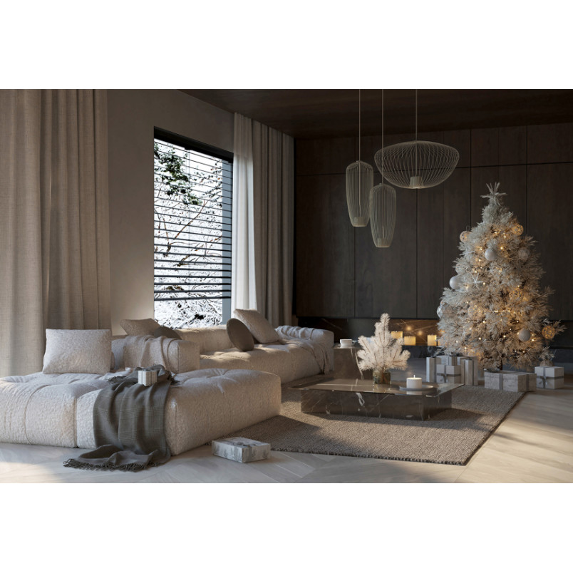 Lampa wisząca druciana Pumpkin 54,5cm jedwabisty szary Nowodvorski