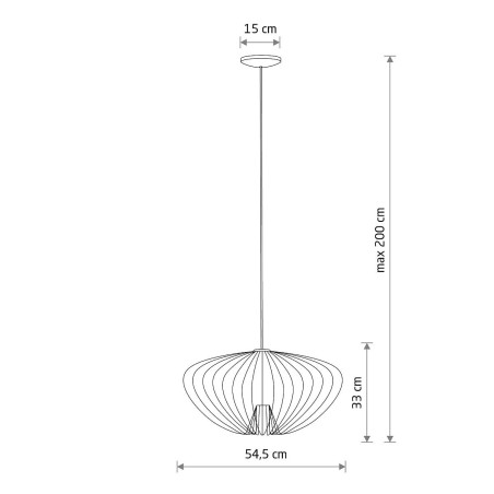Lampa wisząca druciana Pumpkin 54,5cm grafitowa Nowodvorski