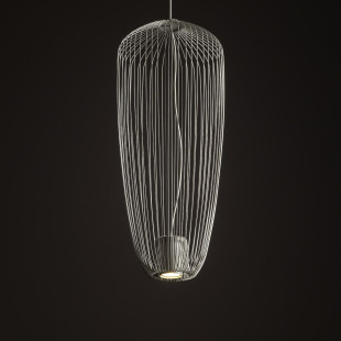 Lampa wisząca druciana Pumpkin 27cm jedwabisty szary Nowodvorski
