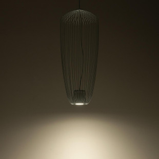 Lampa wisząca druciana Pumpkin 27cm jedwabisty szary Nowodvorski