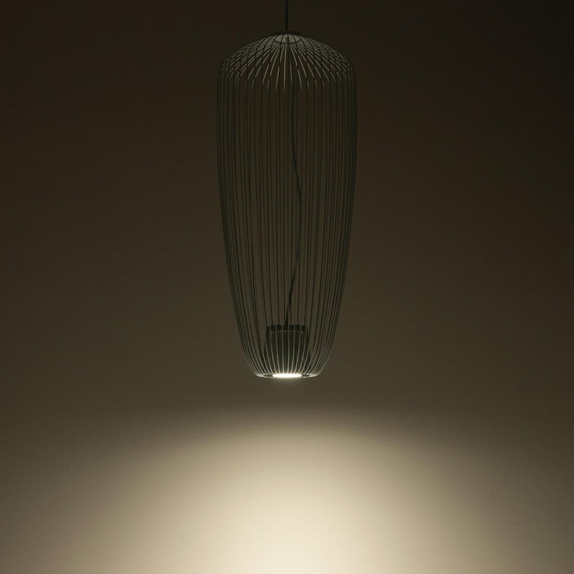Lampa wisząca druciana Pumpkin 27cm jedwabisty szary Nowodvorski