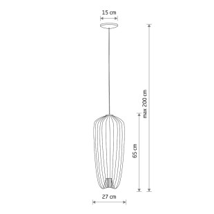 Lampa wisząca druciana Pumpkin 27cm grafitowa Nowodvorski