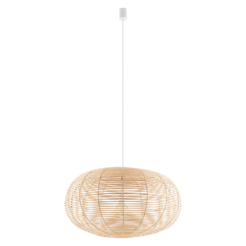 Lampa wisząca rattanowa z dużym kloszem Rattan 79cm Nowodvorski