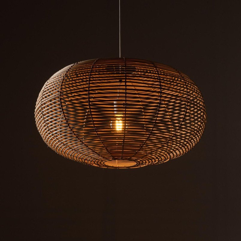 Lampa wisząca rattanowa z dużym kloszem Rattan 79cm Nowodvorski