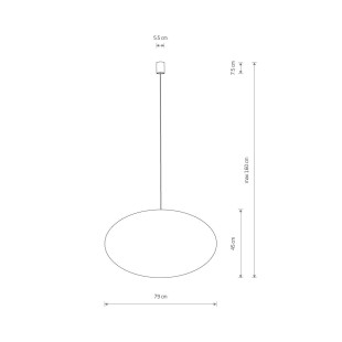 Lampa wisząca rattanowa z dużym kloszem Rattan 79cm Nowodvorski