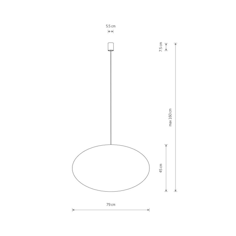 Lampa wisząca rattanowa z dużym kloszem Rattan 79cm Nowodvorski