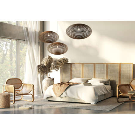 Lampa wisząca rattanowa z dużym kloszem Rattan 79cm Nowodvorski