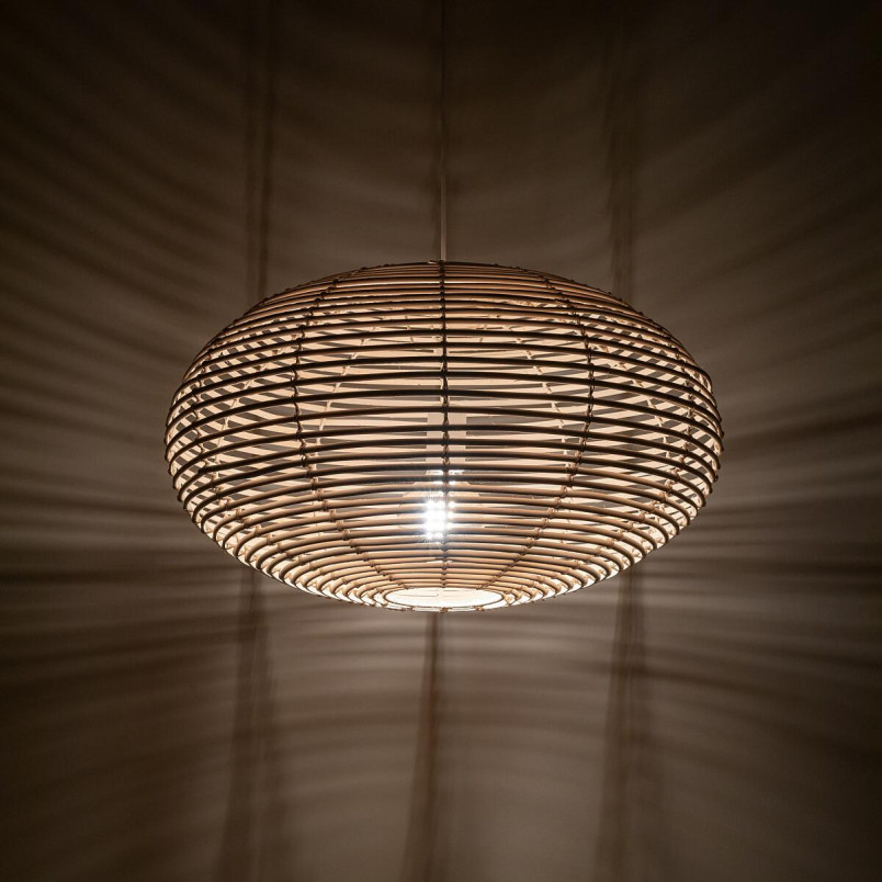 Lampa wisząca rattanowa z dużym kloszem Rattan 60cm Nowodvorski