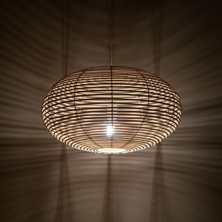 Lampa wisząca rattanowa z dużym kloszem Rattan 60cm Nowodvorski