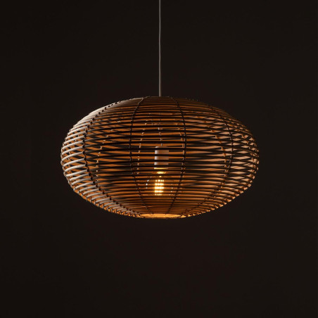 Lampa wisząca rattanowa z dużym kloszem Rattan 60cm Nowodvorski