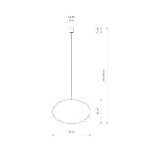 Lampa wisząca rattanowa z dużym kloszem Rattan 60cm Nowodvorski