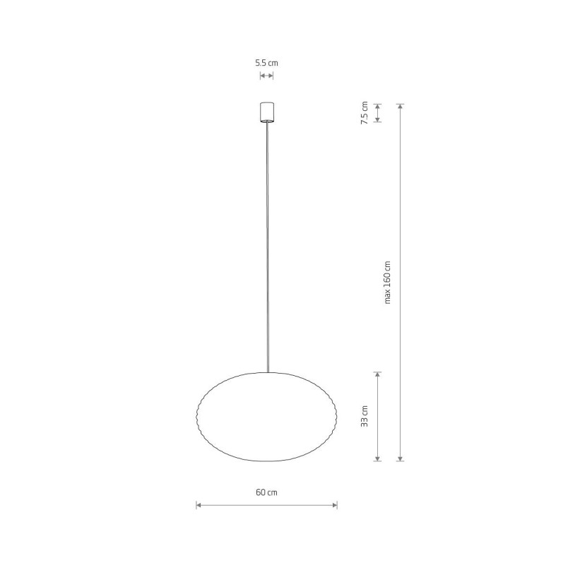 Lampa wisząca rattanowa z dużym kloszem Rattan 60cm Nowodvorski