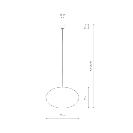 Lampa wisząca rattanowa z dużym kloszem Rattan 60cm Nowodvorski