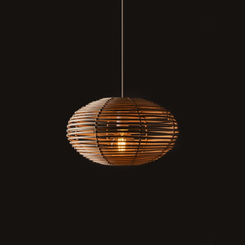 Lampa wisząca rattanowa o kulistym kształcie Rattan 40cm Nowodvorski