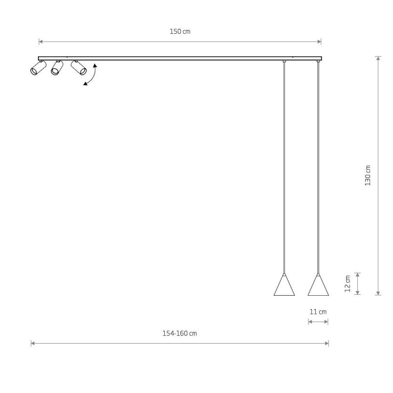 Żarówka R50 GU10 LED 7W 3000K czarna Nowodvorski