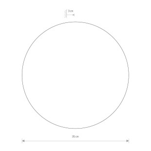 Kinkiet okrągły Ring LED 3000K 35cm czarny Nowodvorski