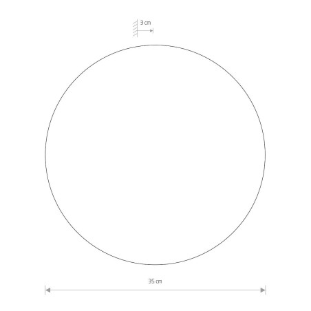 Kinkiet okrągły Ring LED 3000K 35cm czarny Nowodvorski