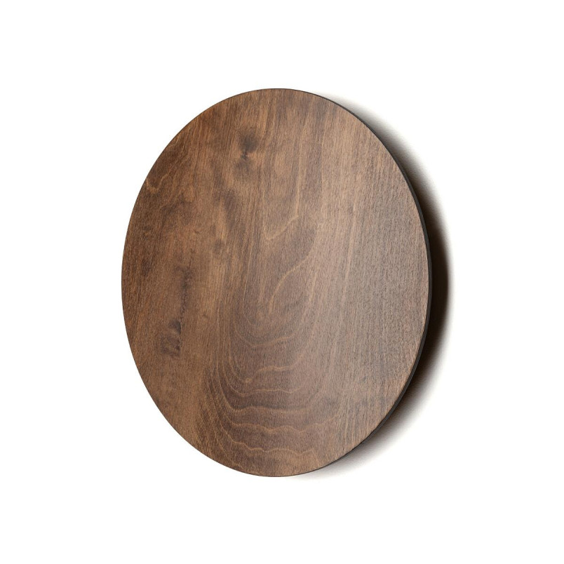 Kinkiet okrągły ze sklejki Ring Timber 35cm LED 3000K ciemne drewno Nowodvorski