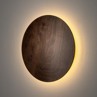 Kinkiet okrągły ze sklejki Ring Timber 35cm LED 3000K ciemne drewno Nowodvorski