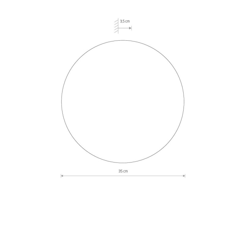 Kinkiet okrągły ze sklejki Ring Timber 35cm LED 3000K ciemne drewno Nowodvorski