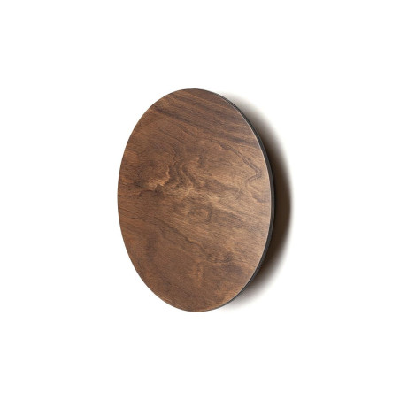 Kinkiet okrągły ze sklejki Ring Timber 25cm LED 3000K ciemne drewno Nowodvorski