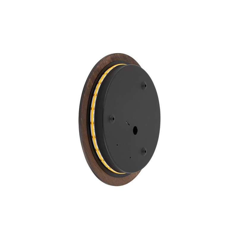 Kinkiet okrągły ze sklejki Ring Timber 25cm LED 3000K ciemne drewno Nowodvorski