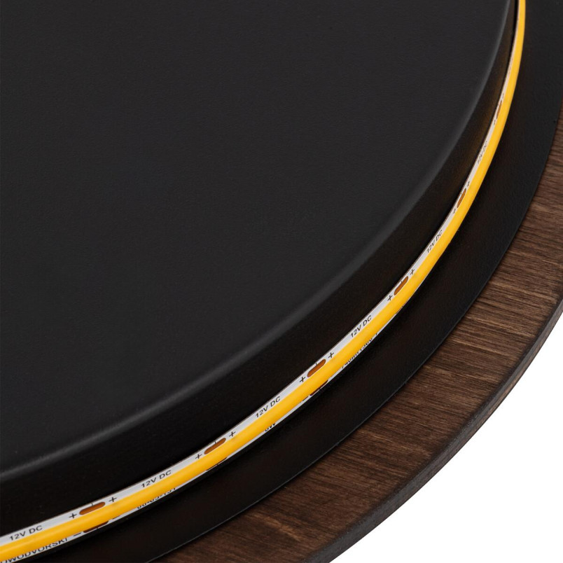 Kinkiet okrągły ze sklejki Ring Timber 25cm LED 3000K ciemne drewno Nowodvorski