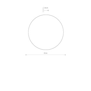 Kinkiet okrągły ze sklejki Ring Timber 15cm LED 3000K ciemne drewno Nowodvorski