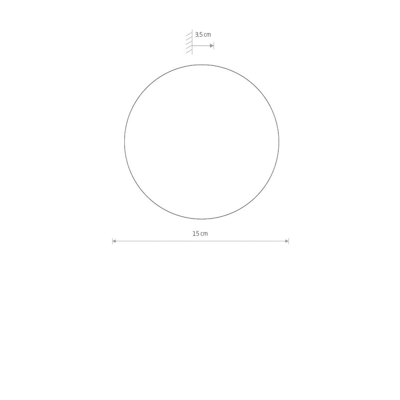 Kinkiet okrągły ze sklejki Ring Timber 15cm LED 3000K ciemne drewno Nowodvorski