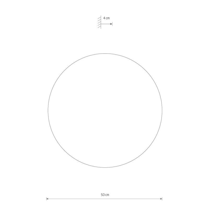 Kinkiet okrągły ze sklejki Ring Timber 50cm LED 3000K ciemne drewno Nowodvorski