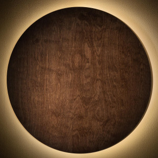Kinkiet okrągły ze sklejki Ring Timber 75cm LED 3000K ciemne drewno Nowodvorski