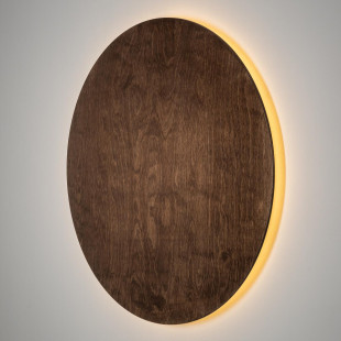 Kinkiet okrągły ze sklejki Ring Timber 75cm LED 3000K ciemne drewno Nowodvorski