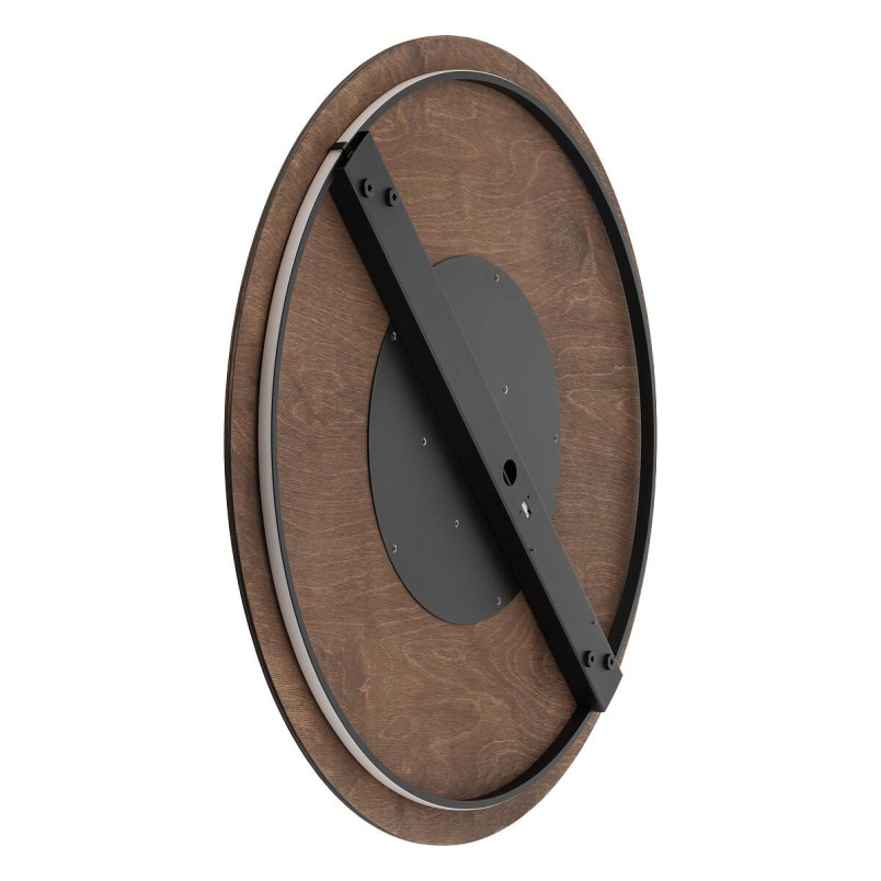 Kinkiet okrągły ze sklejki Ring Timber 75cm LED 3000K ciemne drewno Nowodvorski