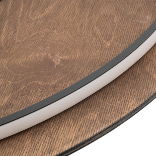 Kinkiet okrągły ze sklejki Ring Timber 75cm LED 3000K ciemne drewno Nowodvorski