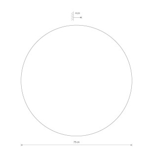 Kinkiet okrągły ze sklejki Ring Timber 75cm LED 3000K ciemne drewno Nowodvorski