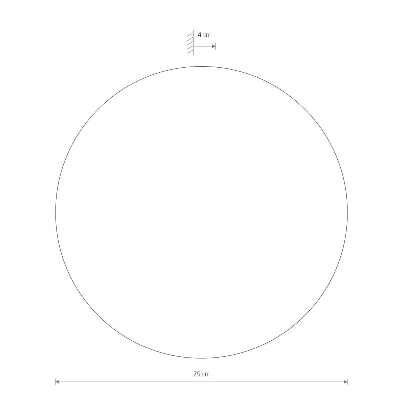 Kinkiet okrągły ze sklejki Ring Timber 75cm LED 3000K ciemne drewno Nowodvorski