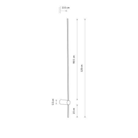 Kinkiet podłużny minimalistyczny Saber LED 120cm 3000K biały Nowodvorski