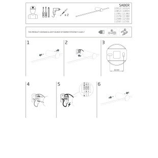 Kinkiet podłużny minimalistyczny Saber LED 80cm 3000K biały Nowodvorski