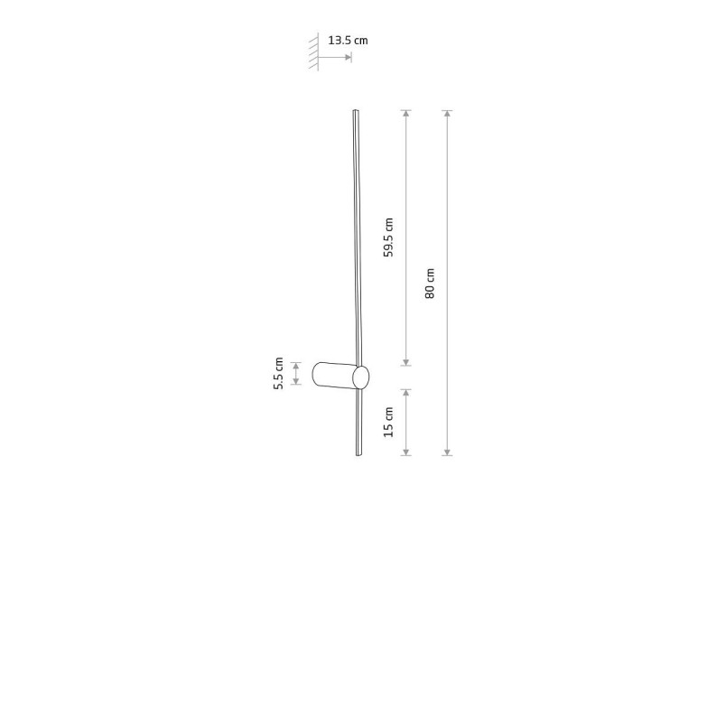Kinkiet podłużny minimalistyczny Saber LED 80cm 4000K biały Nowodvorski