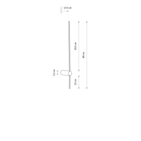 Kinkiet podłużny minimalistyczny Saber LED 80cm 4000K biały Nowodvorski