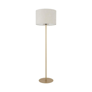 Lampa podłogowa klasyczna z abażurem Santana 163cm kremowy / szczotkowane złoto  Nowodvorski