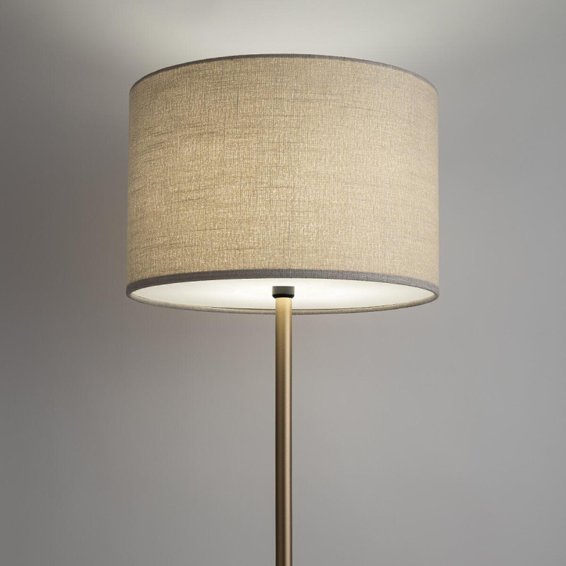 Lampa podłogowa klasyczna z abażurem Santana 163cm kremowy / szczotkowane złoto  Nowodvorski