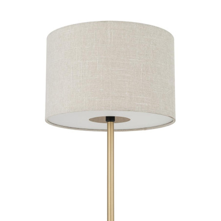 Lampa podłogowa klasyczna z abażurem Santana 163cm kremowy / szczotkowane złoto  Nowodvorski