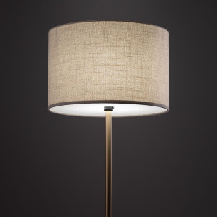 Lampa podłogowa klasyczna z abażurem Santana 163cm kremowy / szczotkowane złoto  Nowodvorski