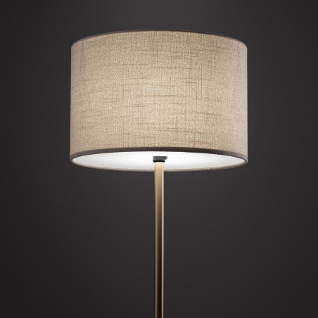 Lampa podłogowa klasyczna z abażurem Santana 163cm kremowy / szczotkowane złoto  Nowodvorski