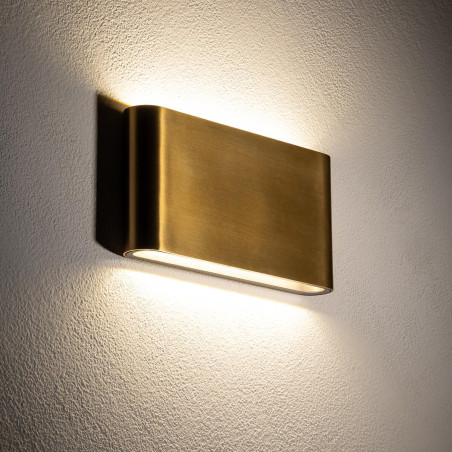 Kinkiet elewacyjny Semi 17,5cm IP54 LED 3000K mosiądz Nowodvorski